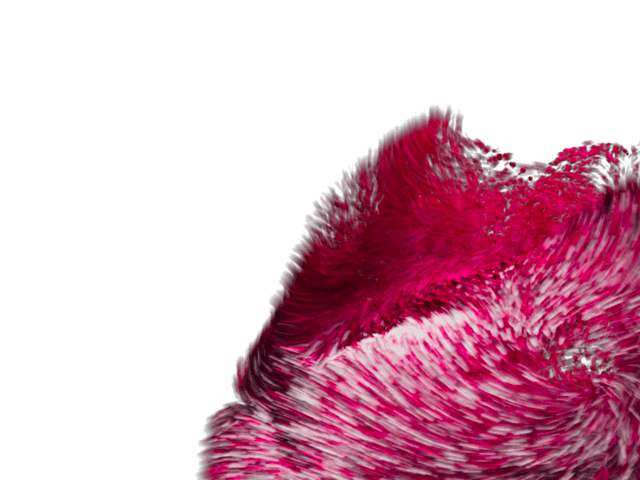 Image of a swarm of pink and white balls
